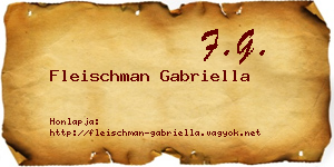 Fleischman Gabriella névjegykártya